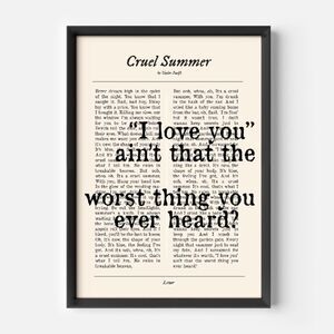 Cruel Summer Album Print